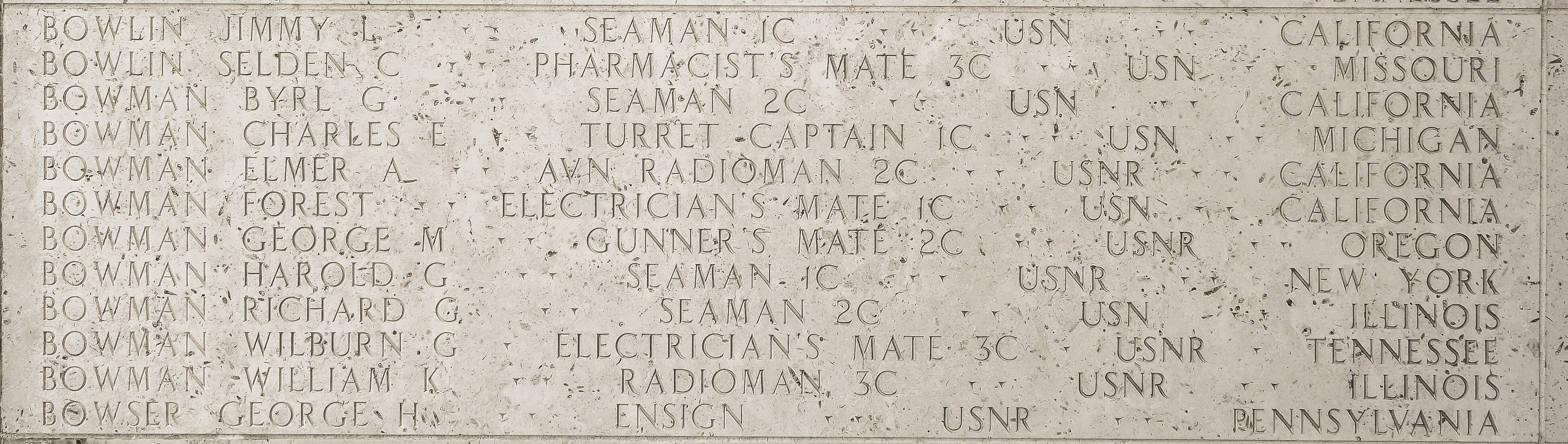 William K. Bowman, Radioman Third Class